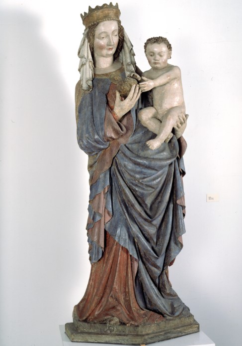 Madonna mit Kind aus Kamp-Bornhofen, um 1420, Eichenholz, farbig gefasst