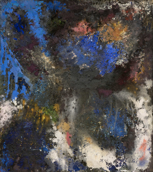 Otto Greis, Blauer Aufbruch, 1952, Öl auf Leinwand