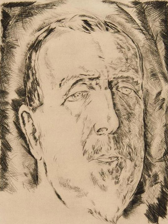 Willi Geiger: Heinrich Mann, 1921, Radierung