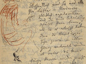 Brief von Emil Orlik an Max Slevogt mit einer Impression aus dem Romanischen Café, einem wichtigen Treffpunkt der Berliner Kunstszene