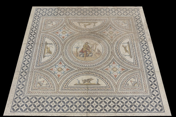 Orpheus Mosaik © GDKE, Landesmuseum Mainz, Foto: K. Pelka